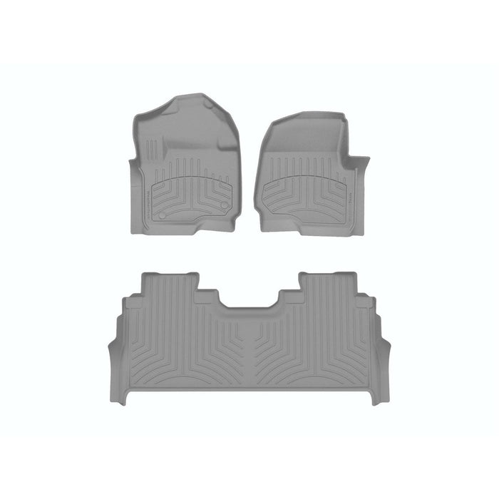 WeatherTech Grey FloorLiner HP Set - 2023-2026 Ford Super Duty