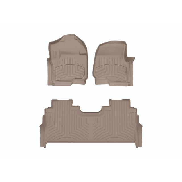 WeatherTech Tan FloorLiner HP Set - 2023-2026 Ford Super Duty