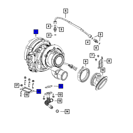 Mopar New Stock Replacement Turbo - 2019-2024 Ram 6.7L Cummins