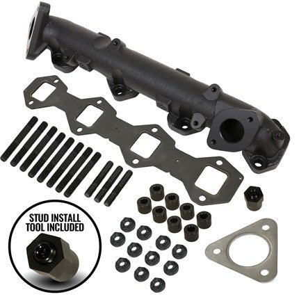 BD Diesel Passenger-Side Exhaust Manifold with Studs & Gaskets - 2011-2016 Ford 6.7L Powerstroke