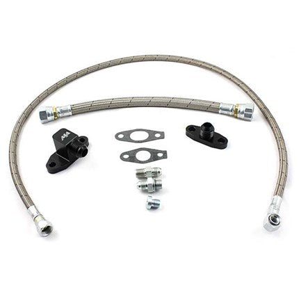 Merchant Automotive S400 Valley-Mount Turbo Oil Line Kit - LLY Duramax