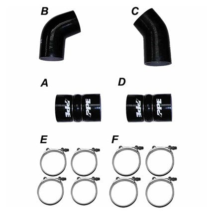 PPE Silicone Hose & Clamp Kit - TopKick/Kodiak - LLY Duramax