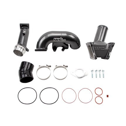 WC Fab High Flow 3-inch Y-Bridge Kit - Bengal Red - LBZ Duramax