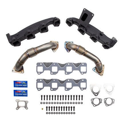 WC Fab Billet Exhaust Manifold & Stainless Up-Pipe Kit - 2017-2024 GM Duramax L5P